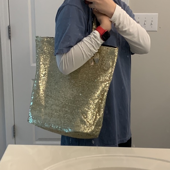 Victoria’s Secret Gold Sequin Tote - Picture 11 of 15